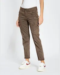 Gang 94Amelie Cargo cropped - relaxed fit Hose Coffee