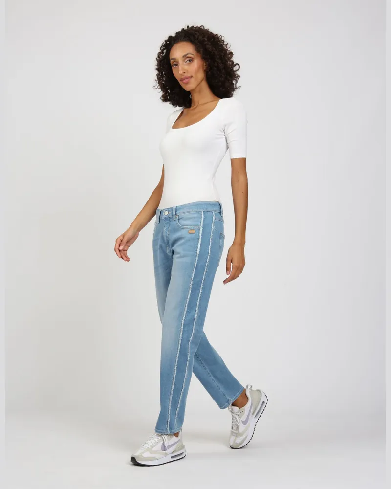 Gang 94NADIA STRIPE - cropped boyfriend fit Jeans 