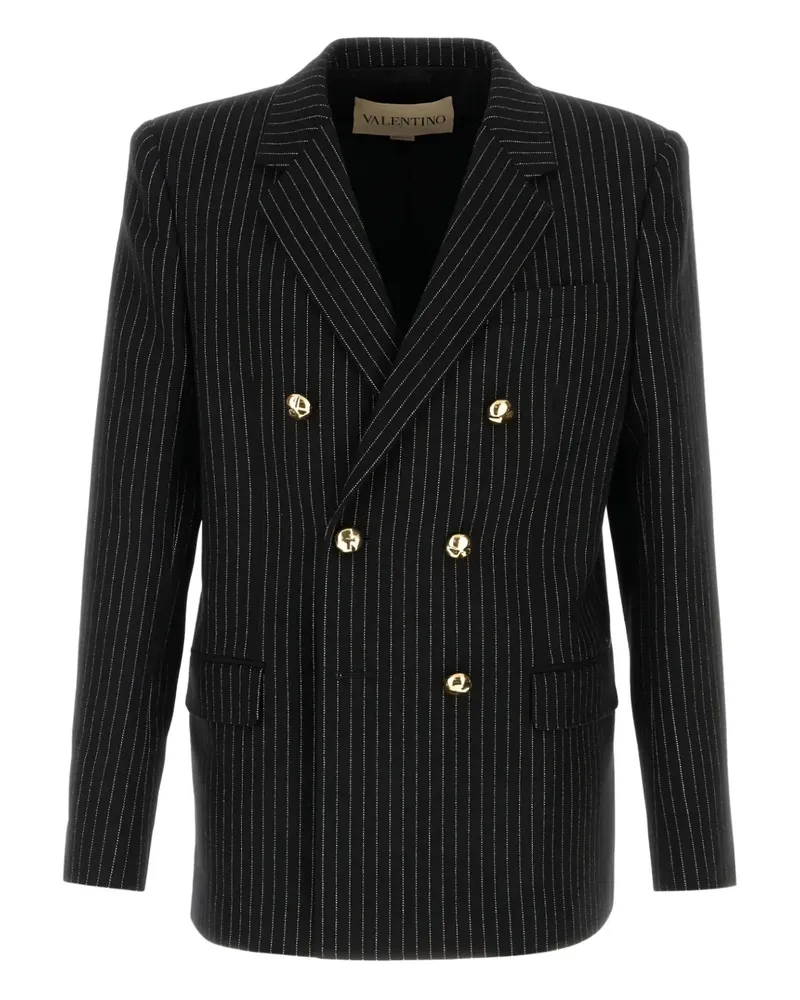 Valentino Garavani Blazer mit Nadelstreifen - Schwarz Schwarz