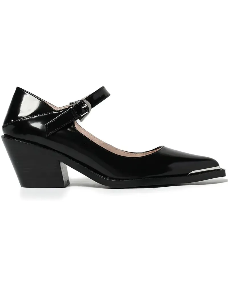 Coccinelle Pumps mit eckiger Kappe 40mm - Schwarz Schwarz