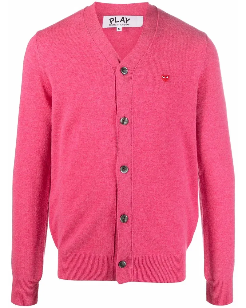 Comme des Garçons Fein gestrickter Cardigan Rosa