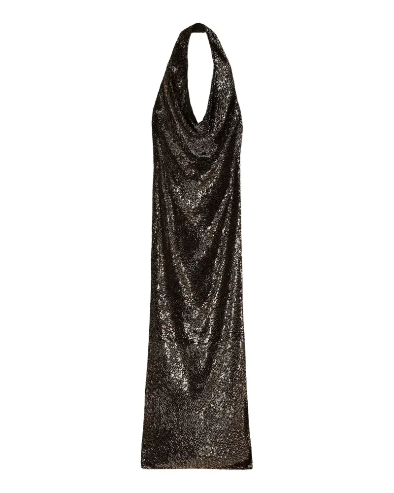 Patrizia Pepe Maxikleid mit Pailletten - Silber Silber