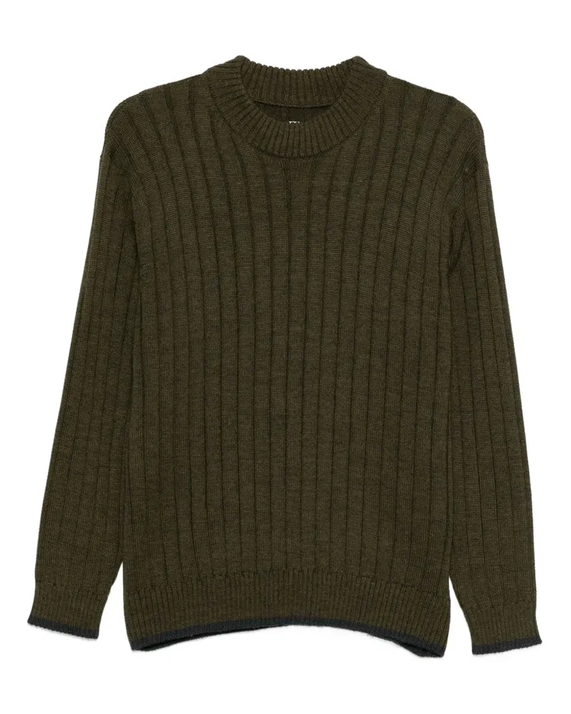 GR10K Pullover mit Rundhalsausschnitt - Grün Grün