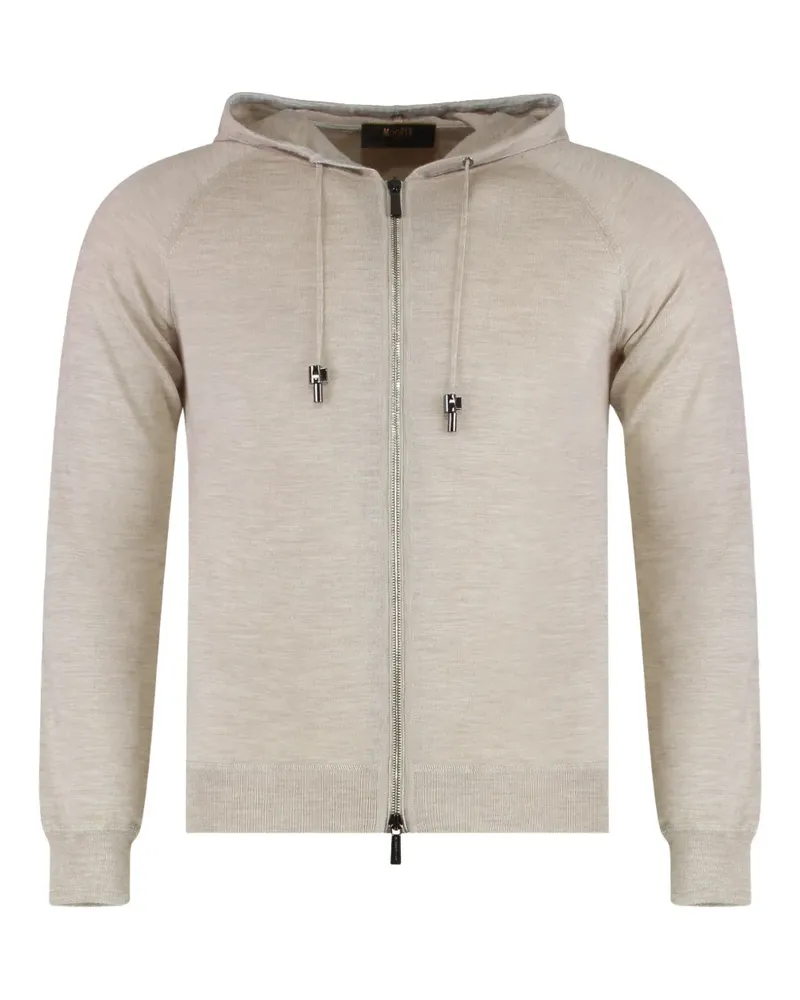 MOORER zip hoodie - Nude Nude