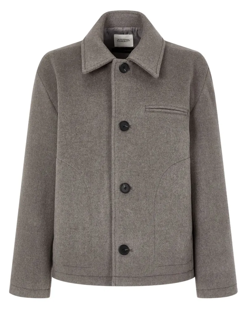 STUDIO TOMBOY Jacke mit gebürstetem Finish - Grau Grau