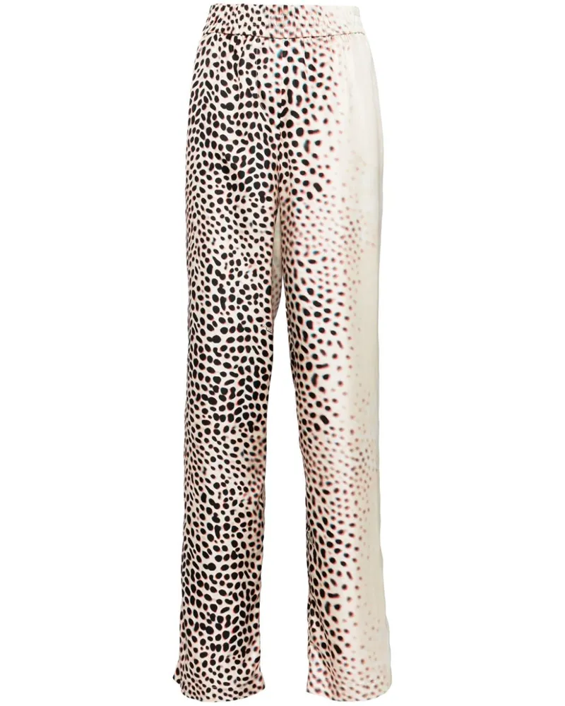 Roberto Cavalli Gerade Hose mit grafischem Print - Nude Nude