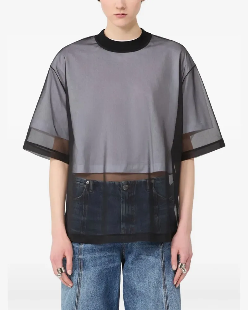 SPORTMAX T-Shirt im Layering-Look - Schwarz Schwarz