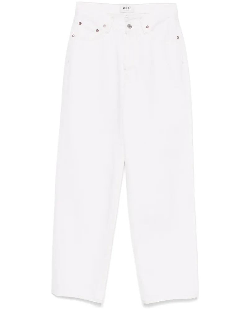 AGOLDE Baggy-Jeans mit V-Bund - Weiß Weiß