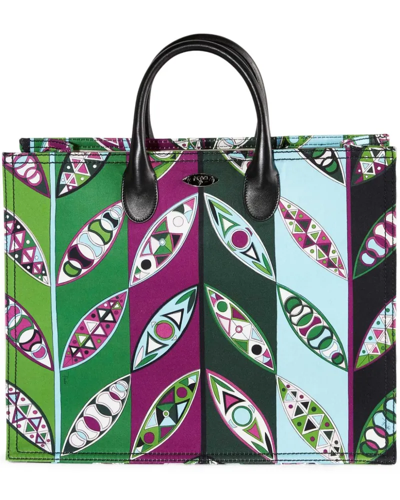 Emilio Pucci Shopper mit geometrischem Print Grün