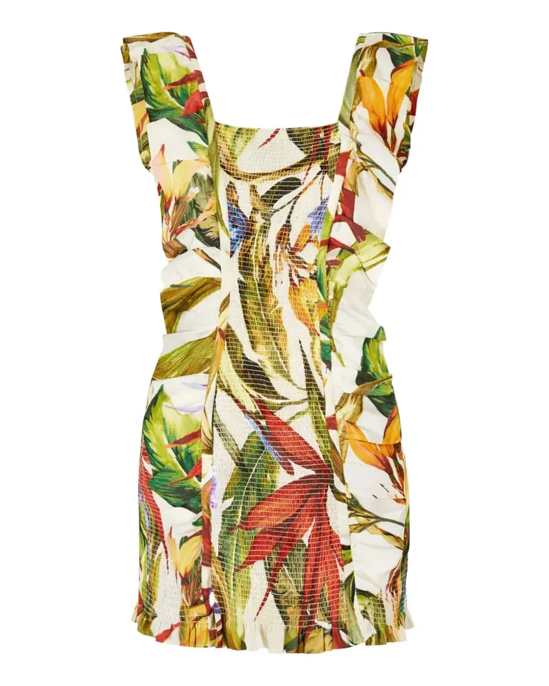 FARM Rio Florart mini dress - Weiß Weiß