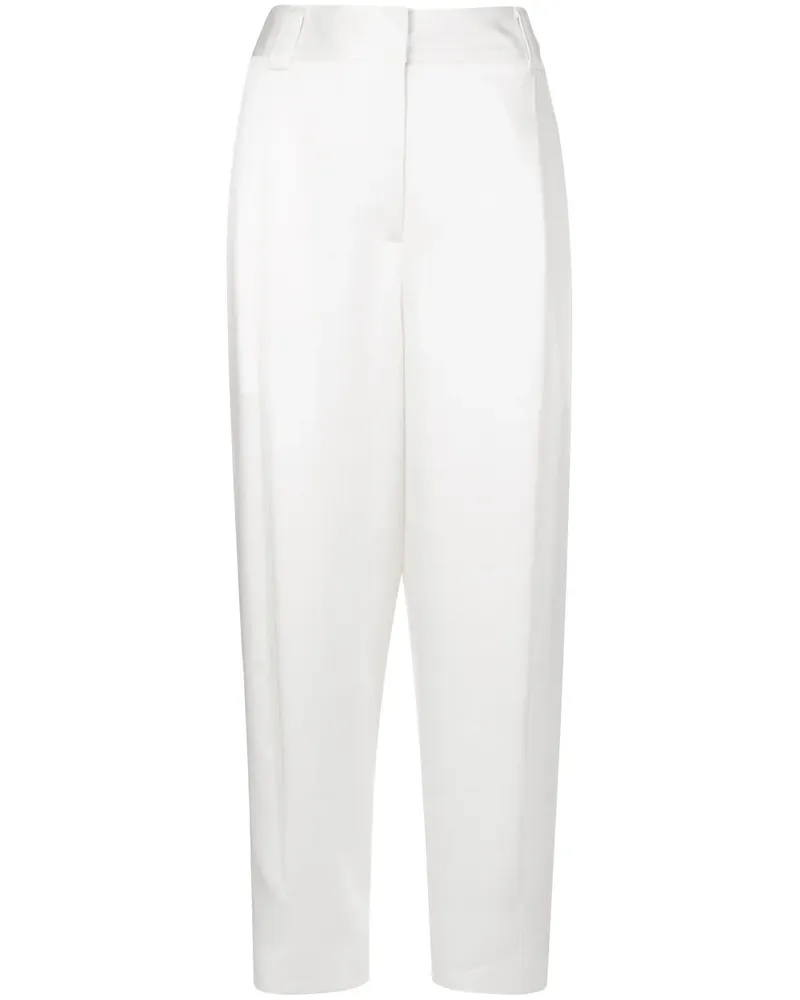 tibi Celia' Cropped-Hose - Weiß Weiß