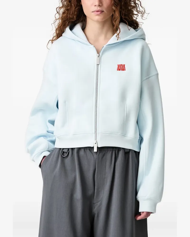 WRSTBHVR Eria V3 zip-up cropped hoodie - Blau Blau