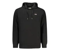 logo-patch hoodie - Schwarz