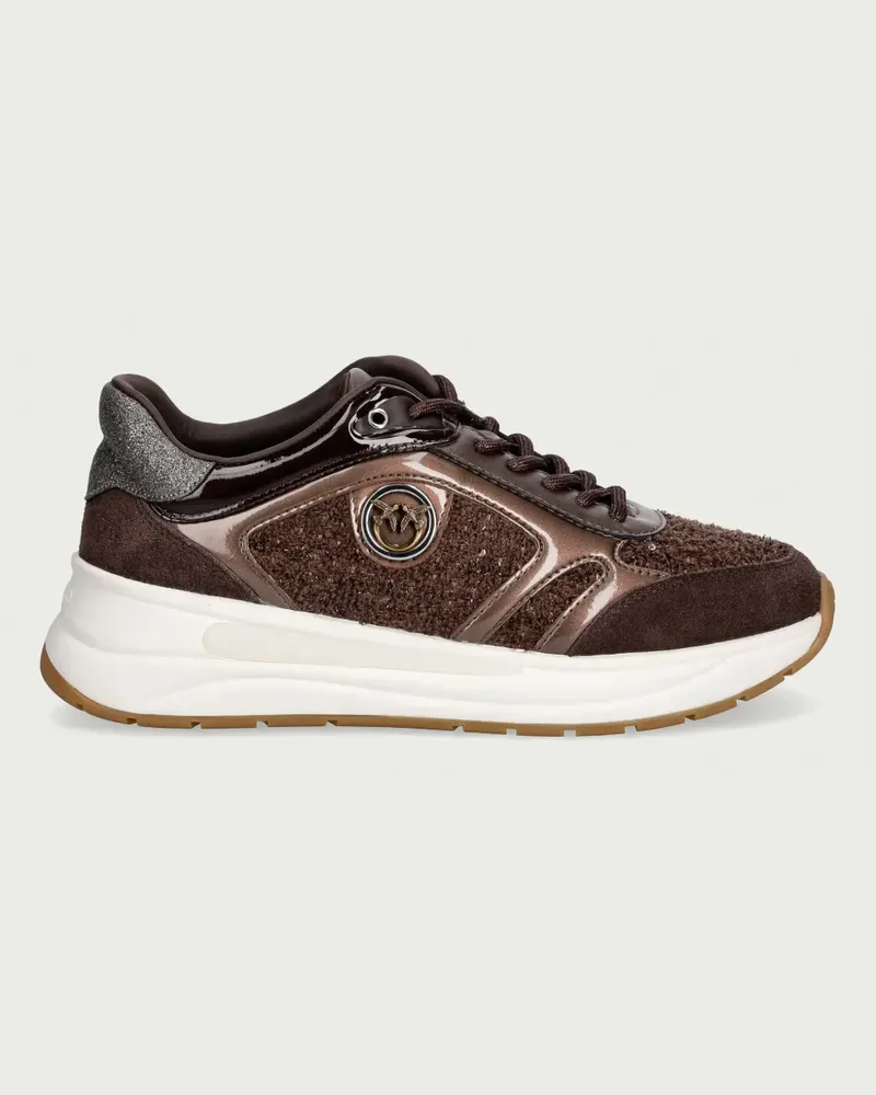 Pinko Nataly 02 Sneakers mit Glitter-Detail - Braun Braun