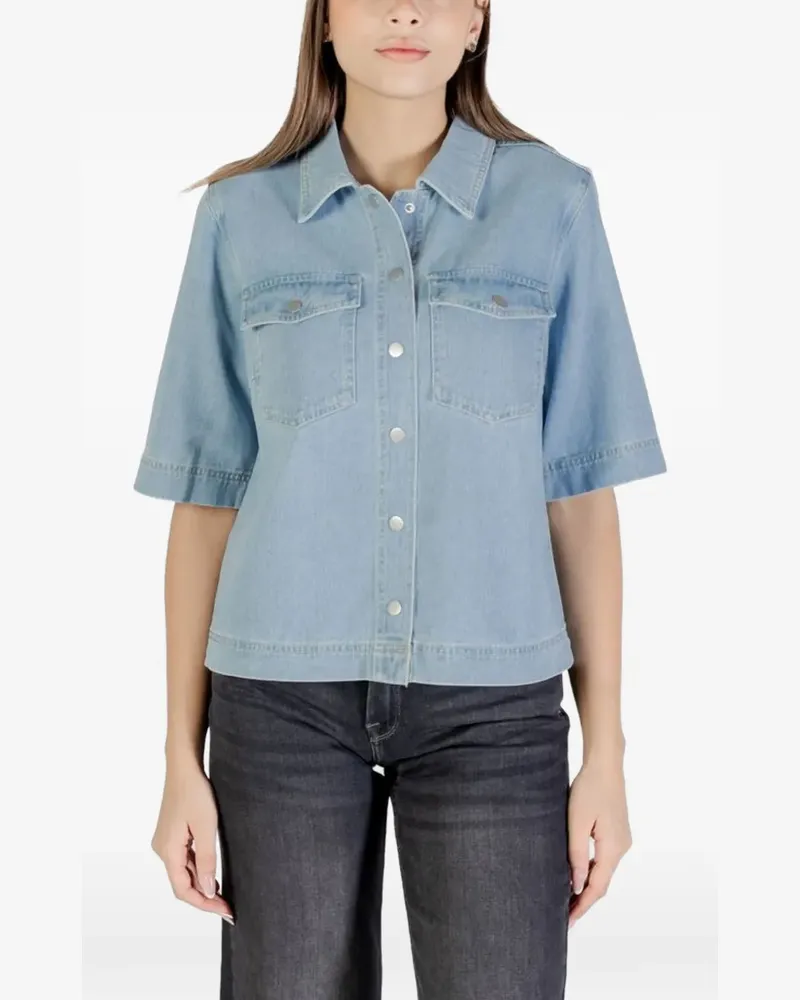 only Jeanshemd mit kurzen Ärmeln - Blau Blau