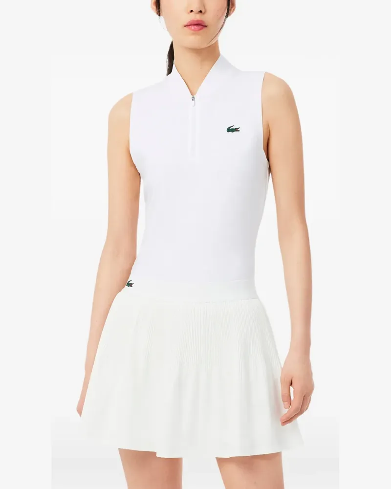 Lacoste Top mit Reißverschluss - Weiß Weiß