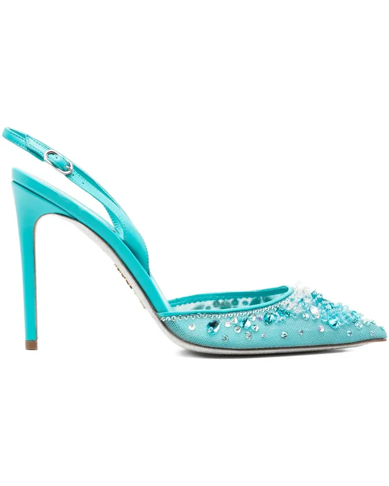 René Caovilla Cinderella Slingback-Pumps 110mm - Blau Blau