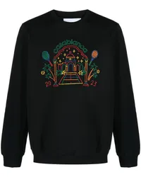 Casablanca Paris Rainbow Crayon Temple T-Shirt Schwarz