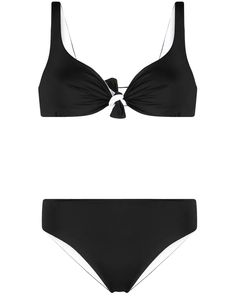 FISICO-Cristina Ferrari Bikini mit Knotendetail - Schwarz Schwarz