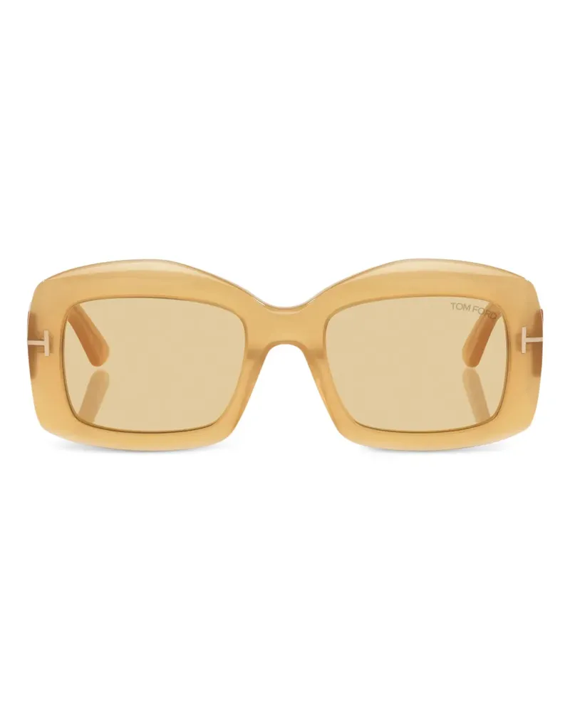Tom Ford Venetia Sonnenbrille mit Metalldetail - Gelb Gelb