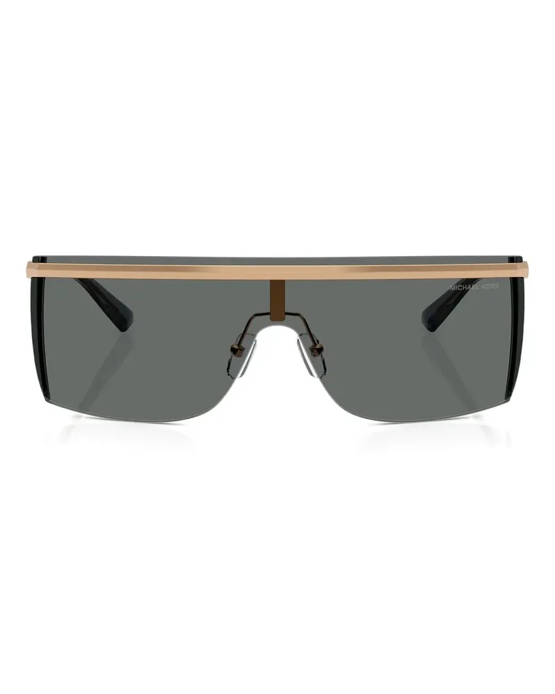 Michael Kors Palisades Sonnenbrille mit Shield-Gestell - Gold Gold