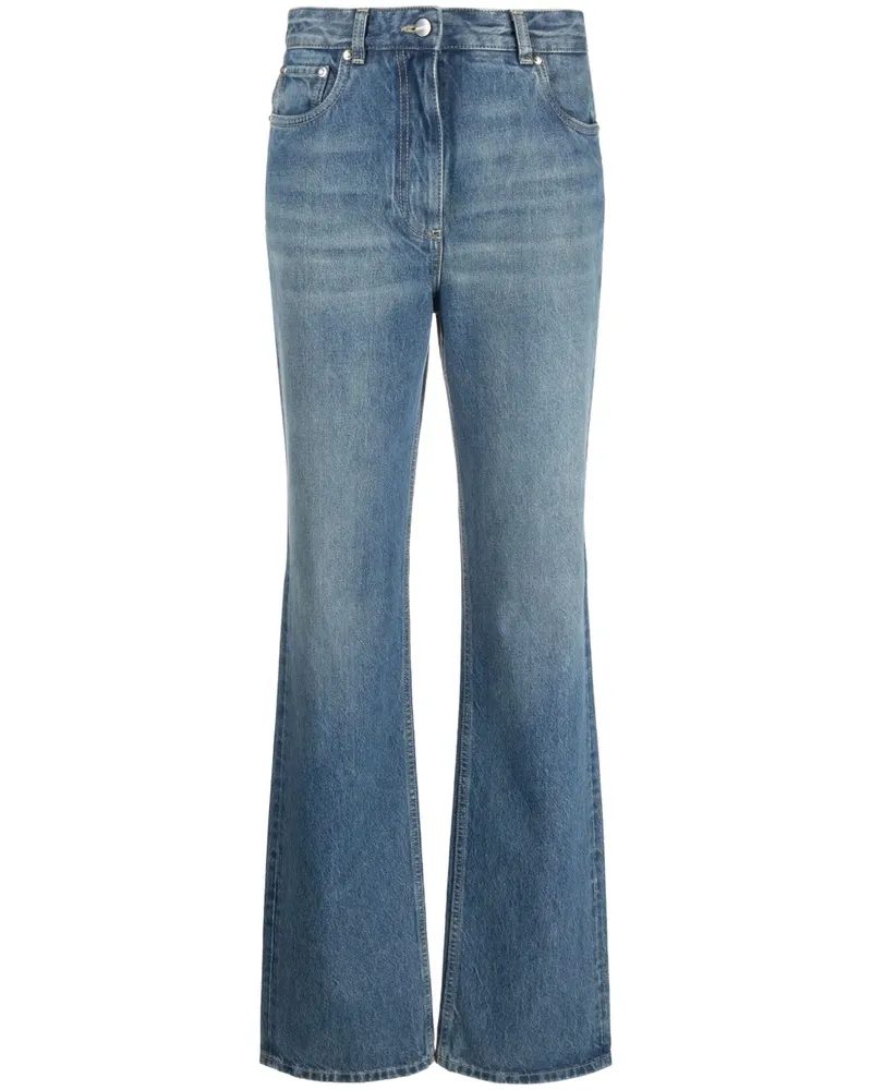 Ferragamo Gerade High-Waist-Jeans - Blau Blau
