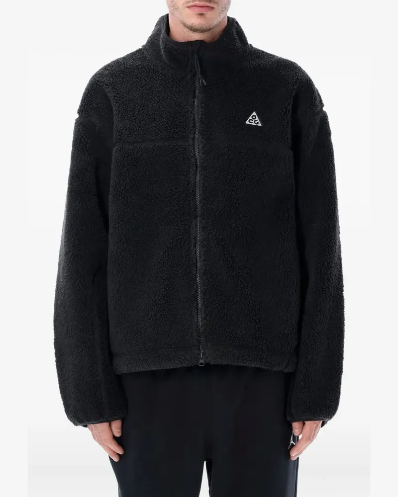 Nike Fleecejacke mit Reißverschluss - Schwarz Schwarz