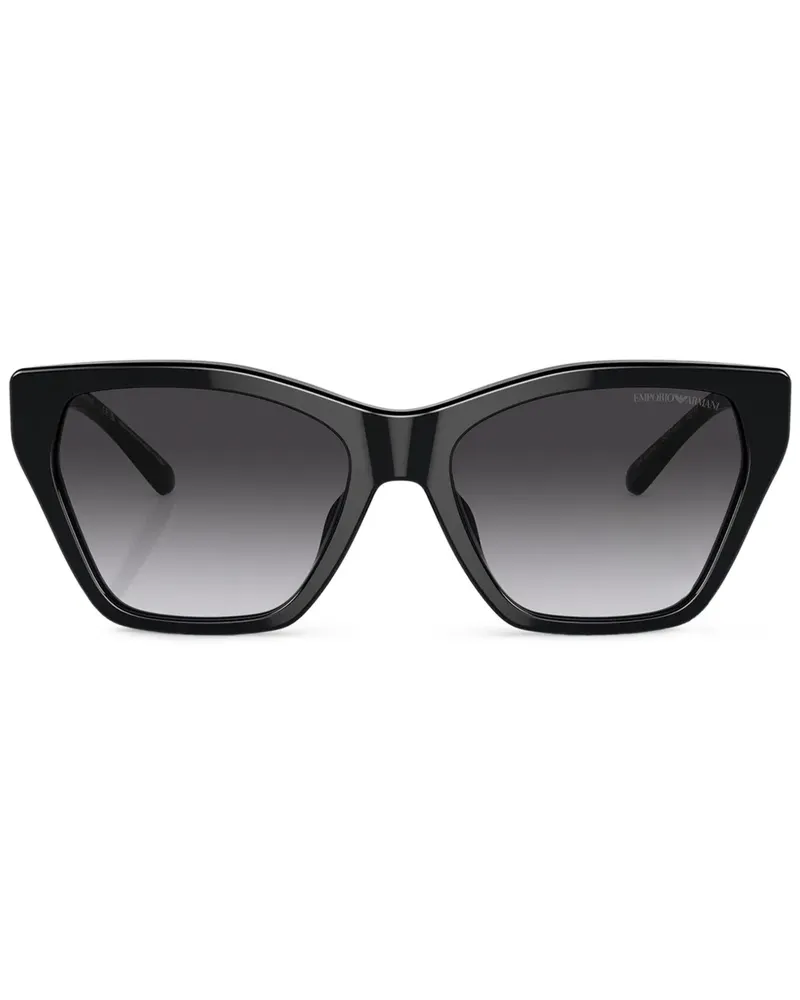 Emporio Armani Sonnenbrille mit Cat-Eye-Gestell - Schwarz Schwarz
