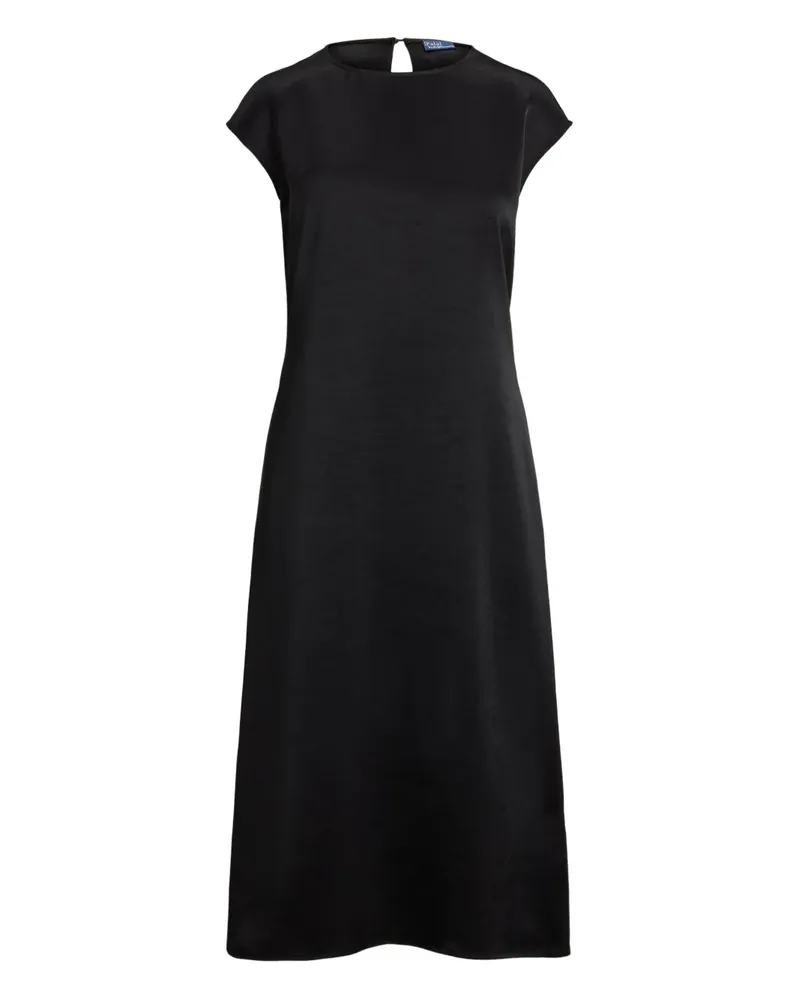 Ralph Lauren Midikleid mit angeschnittenen Ärmeln - Schwarz Schwarz