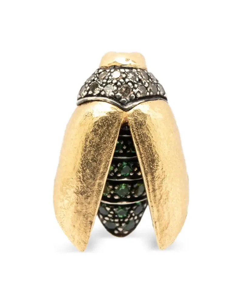 Bibi van der Velden 18kt Beetle Gelbgoldohrringe mit Schmuckstein Gold