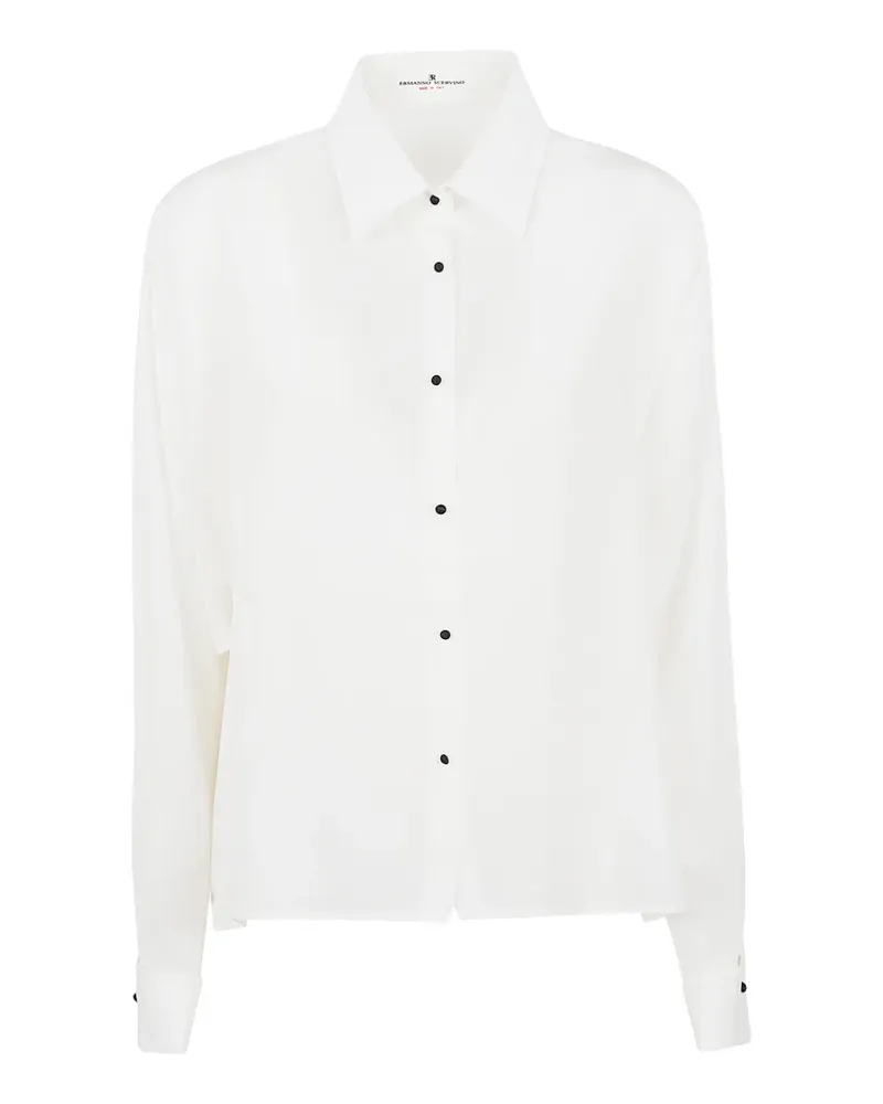 Ermanno Scervino long-sleeved silk shirt - Weiß Weiß