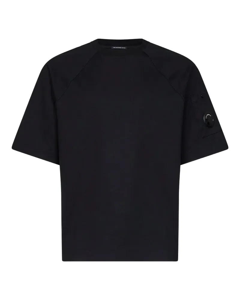 C.P. Company Lens raglan-sleeve T-shirt - Schwarz Schwarz