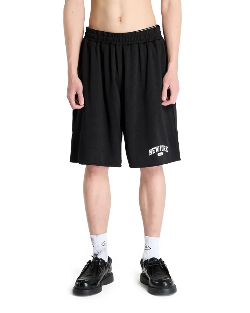 AWAKE NY Basketball-Shorts mit Mesh-Einsatz - Schwarz Schwarz
