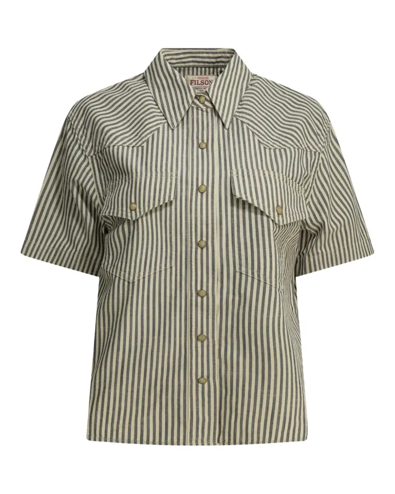 Filson Western striped button-down cotton shirt - Blau Blau