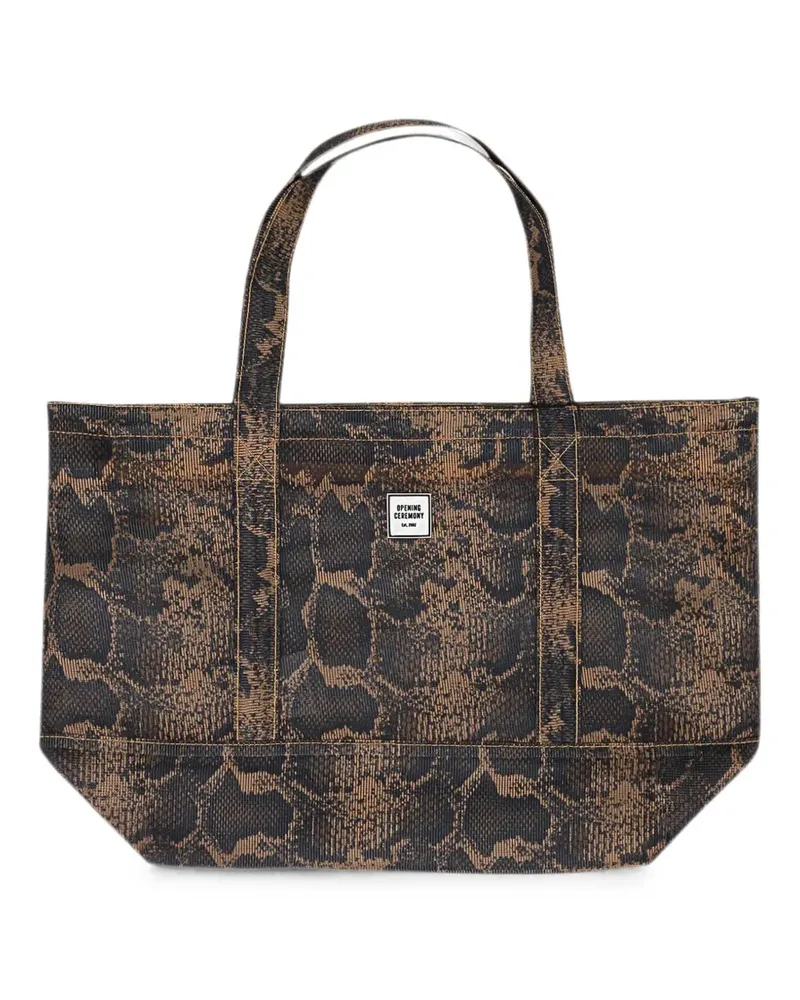Opening Ceremony animal-print mesh tote bag - Braun Braun