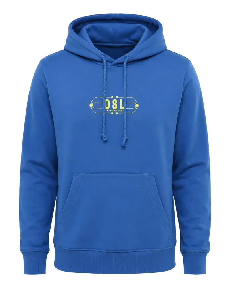 Diesel Hoodie mit Logo-Print - Blau Blau