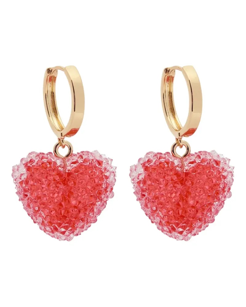 CRYSTAL HAZE Jelly heart earrings - Gold Gold