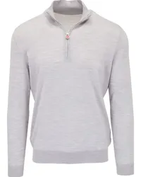 Kiton Sweatshirt mit Reißverschluss Grau