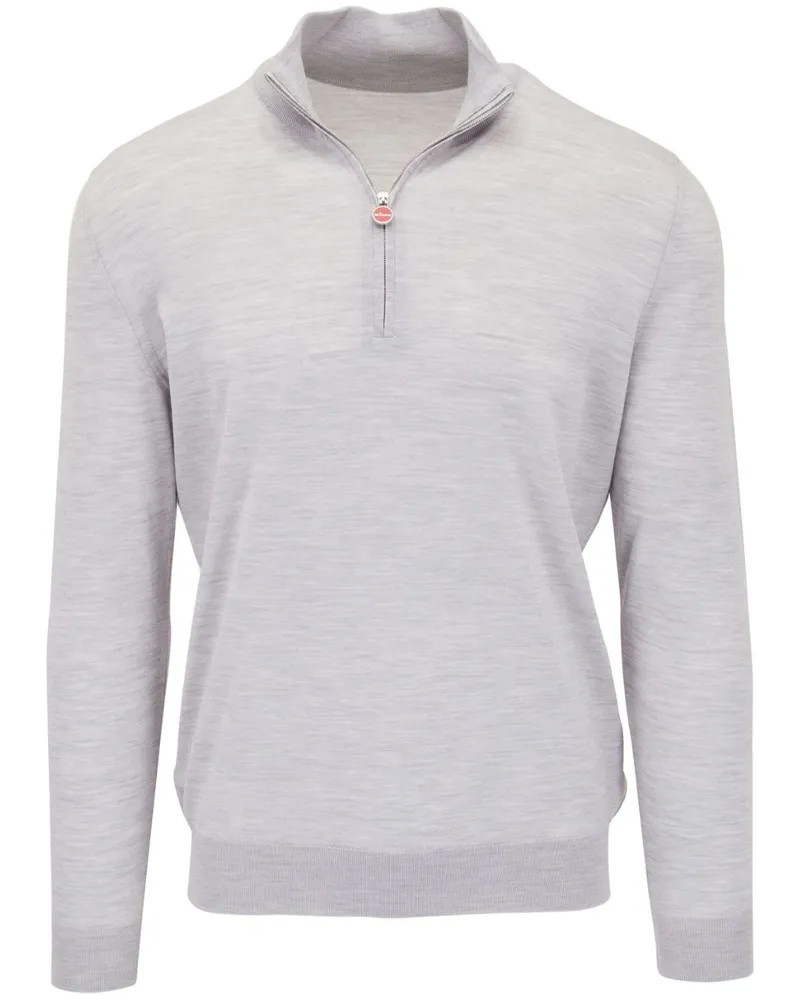 Kiton Sweatshirt mit Reißverschluss Grau