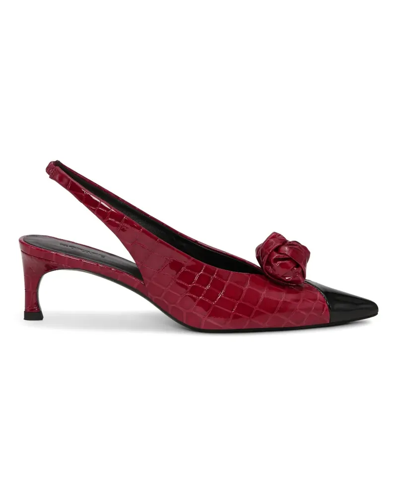 ROTATE Birger Christensen Slingback-Pumps mit Knoten Rot