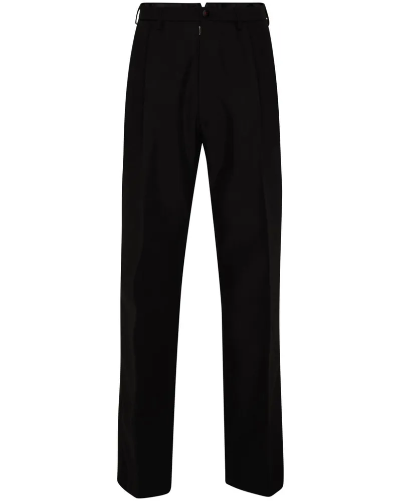 Maison Margiela Hose mit Satinstreifen - Schwarz Schwarz