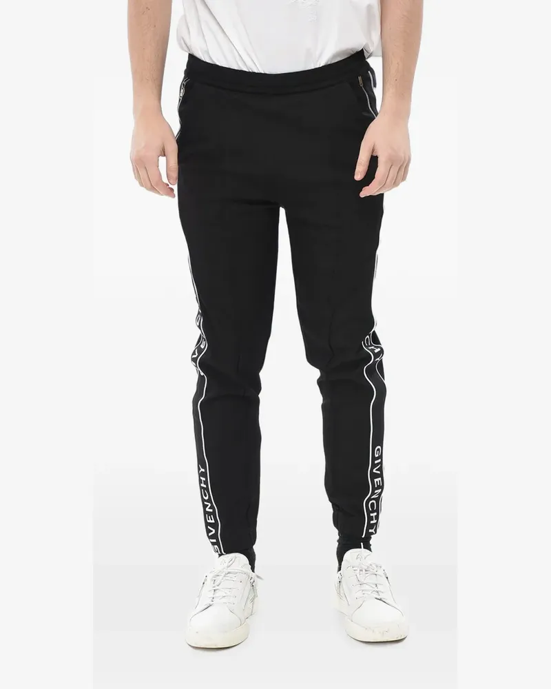 Givenchy logo-tape slim-fit track pants - Schwarz Schwarz