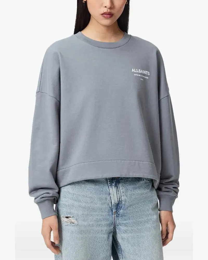 AllSaints Oversized-Sweatshirt mit Logo - Blau Blau