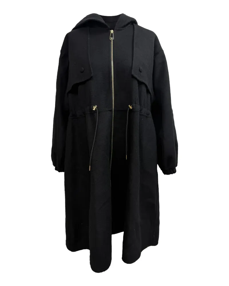 Sandro Zip-up hooded coat - Schwarz Schwarz