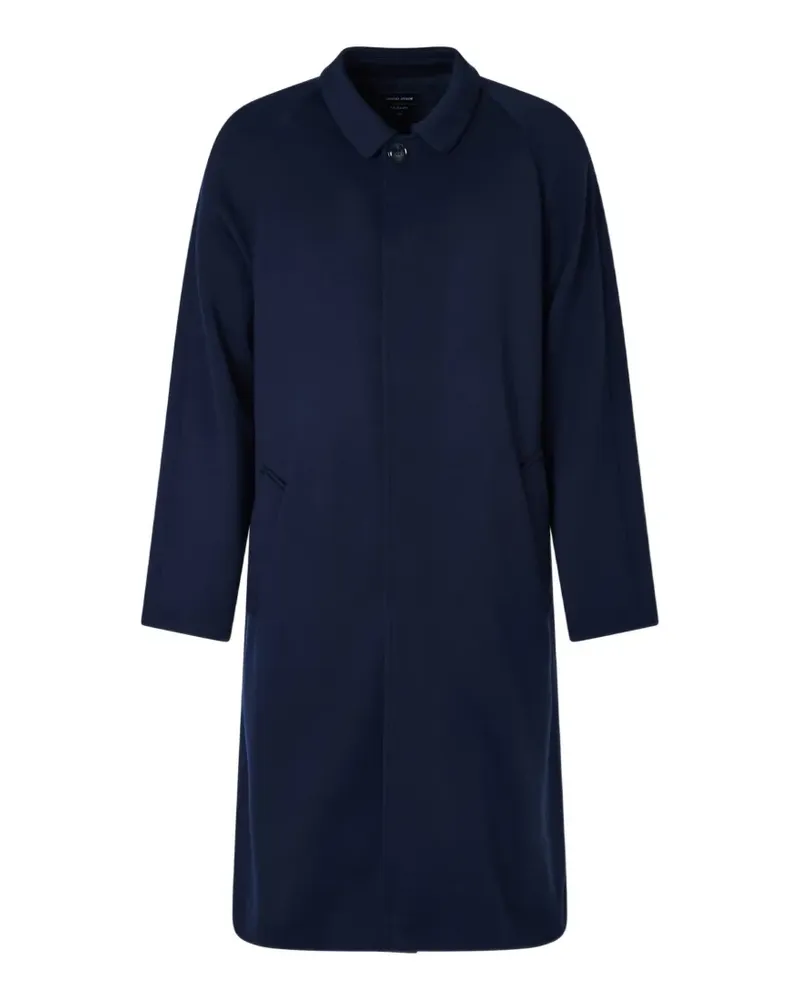 Giorgio Armani Mantel mit verdecktem Verschluss - Blau Blau