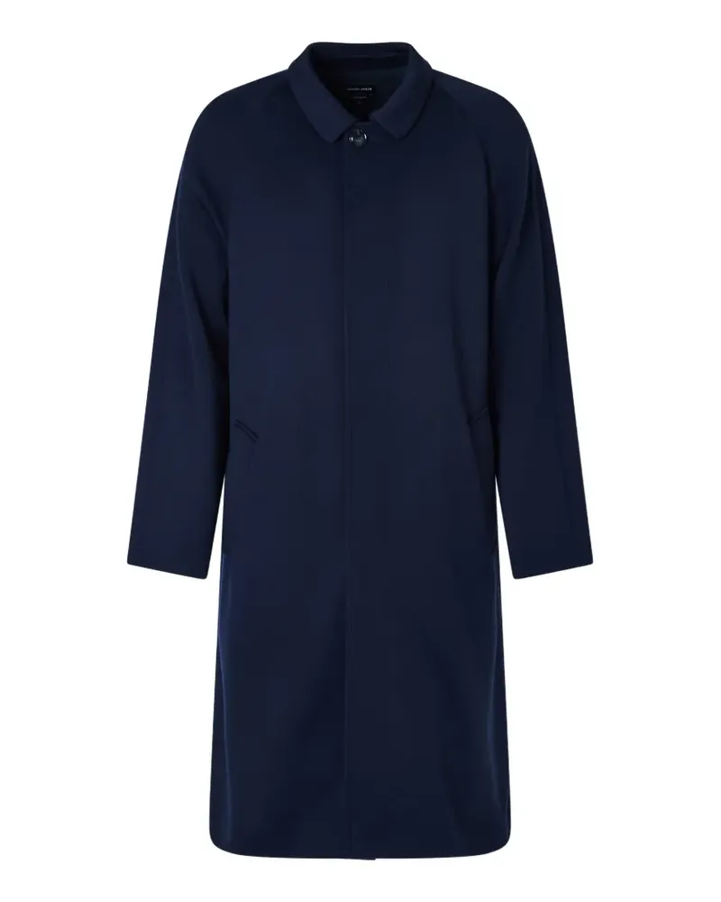 Giorgio Armani Mantel mit verdecktem Verschluss - Blau Blau