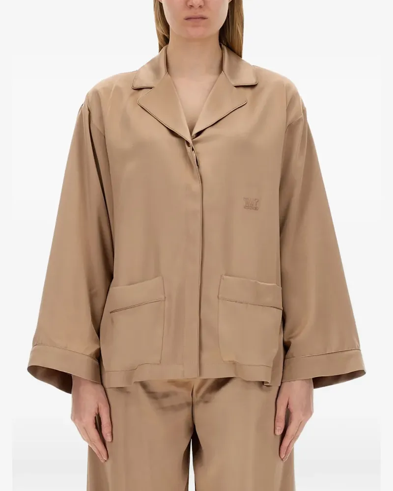 Max Mara logo-embroidered shirt - Nude Nude