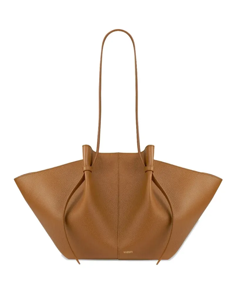 YUZEFI large Mochi knotted tote bag - Nude Nude