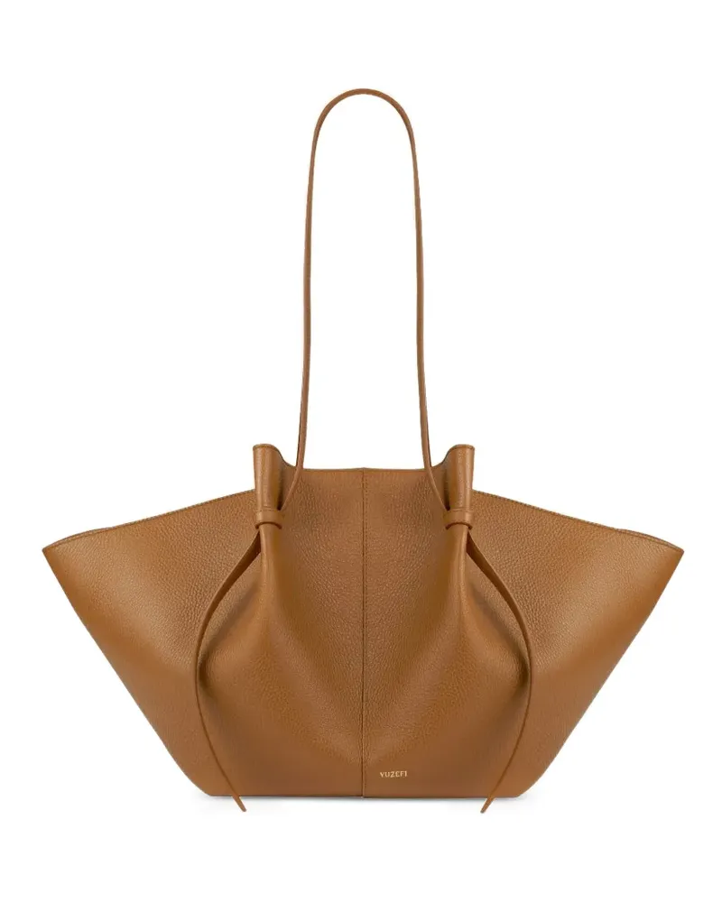 YUZEFI large Mochi knotted tote bag - Nude Nude