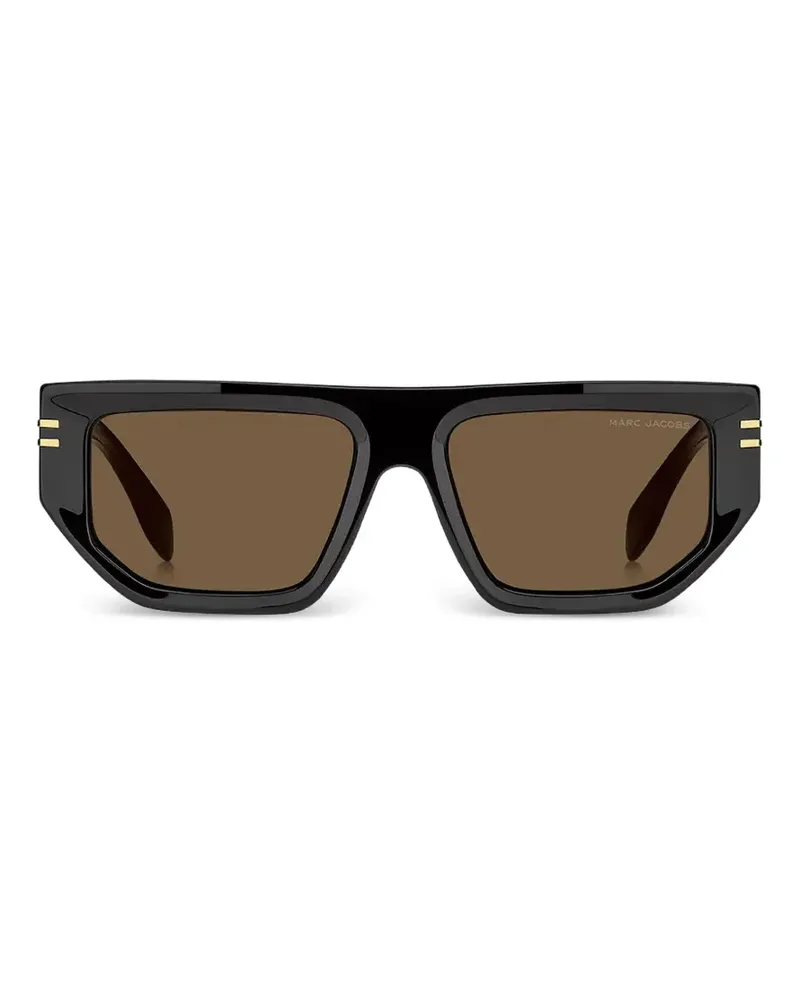 Marc Jacobs Sonnenbrille mit geometrischem Gestell - Schwarz Schwarz